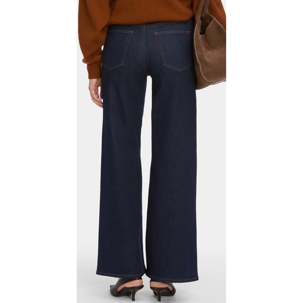 FRAME Le Slim Palazzo Jeans Rinsed Indigo High Rise Wide Leg LSP814 Size 25 NWT - Picture 3 of 8